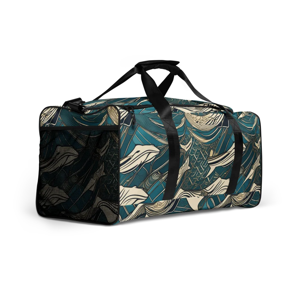 Teal Undertow on Duffle Bag — Right Front