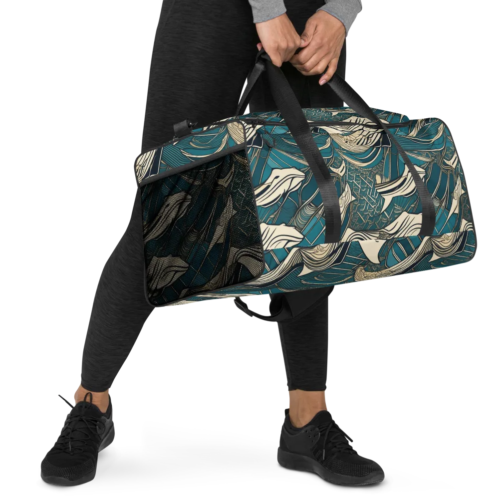 Teal Undertow on Duffle Bag — Right Front