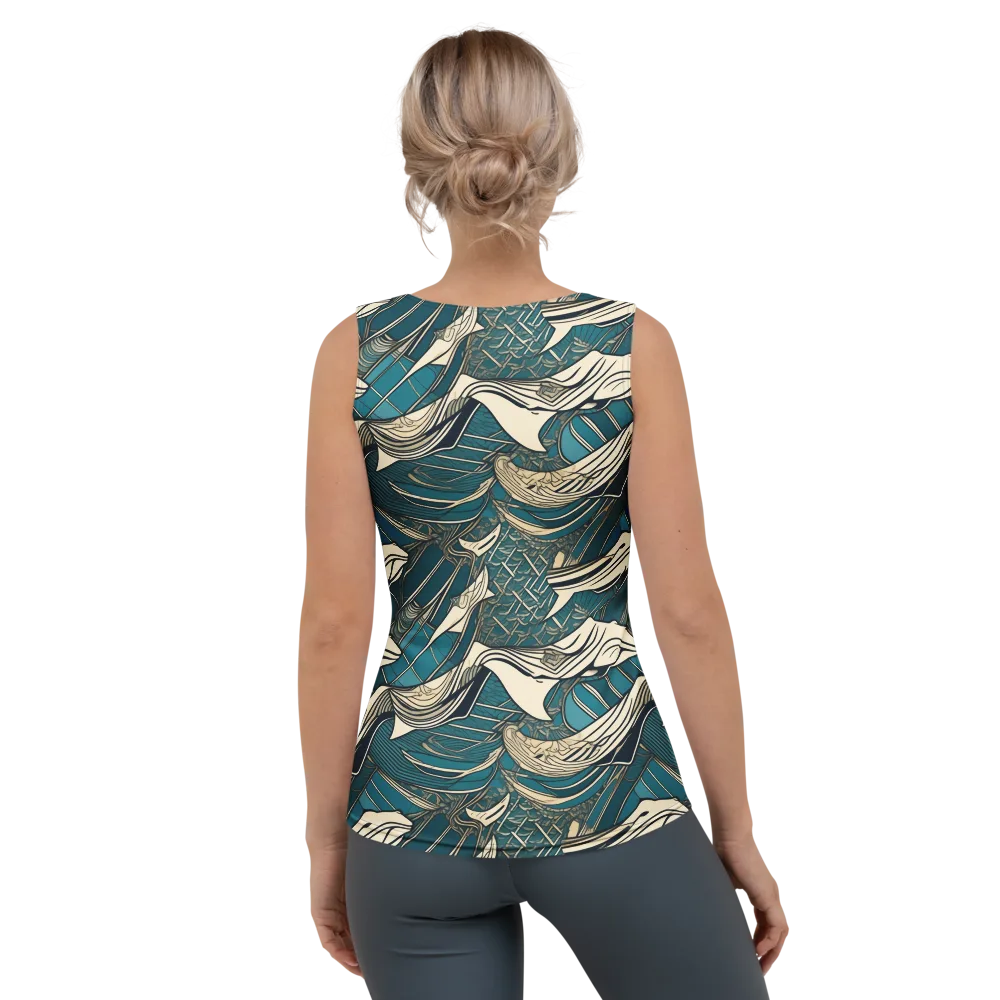 Teal Undertow on Women's Tank Top — Back