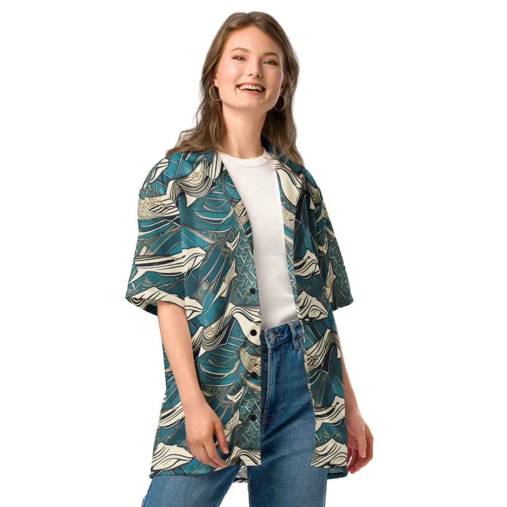 Teal Undertow on Button Shirt — Front