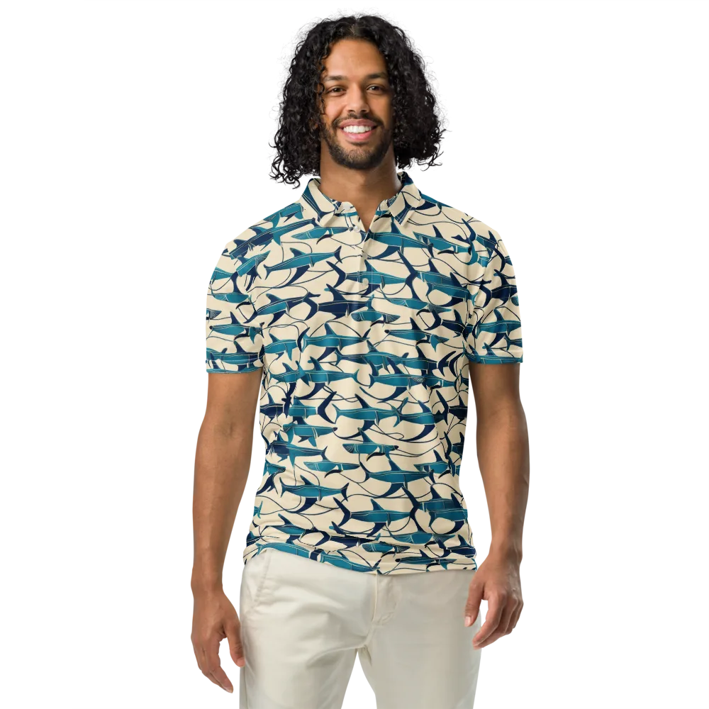 Tidal Squadron on Men's Slim Fit Polo Shirt — Front