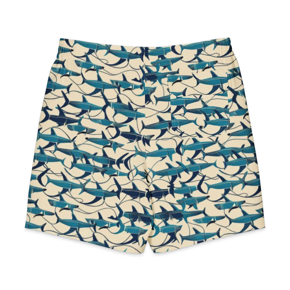 Tidal Squadron on Men's Board Shorts — Back