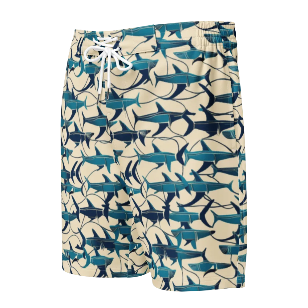Tidal Squadron on Men's Board Shorts — Front