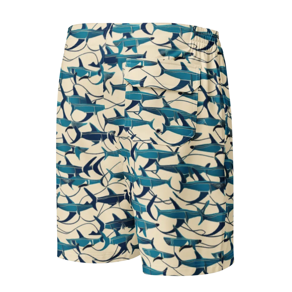 Tidal Squadron on Men's Board Shorts — Back