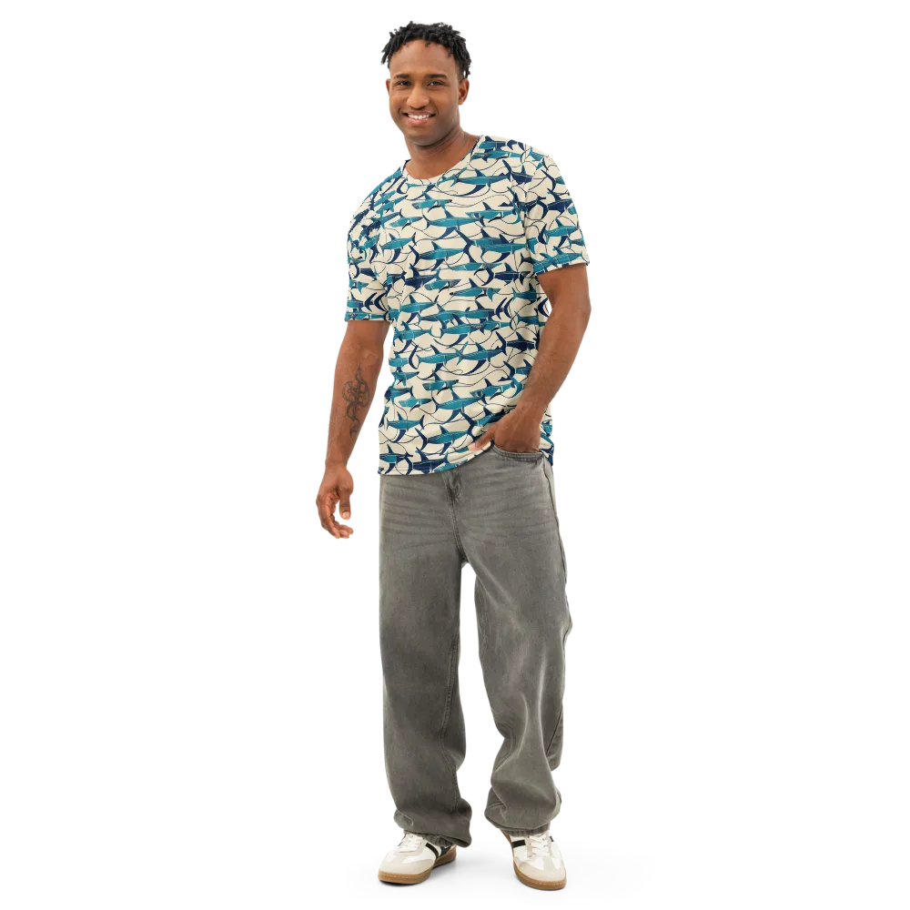 Tidal Squadron on Men's Cotton Crew Neck T-Shirt — Front
