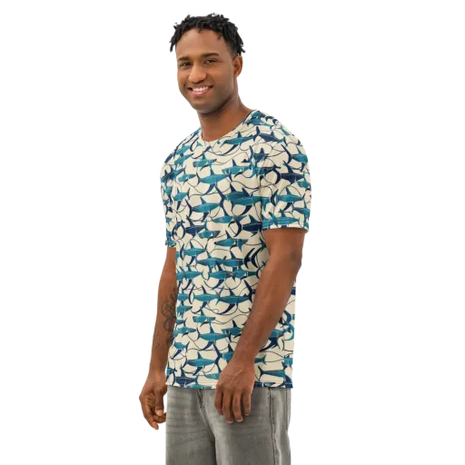 Tidal Squadron on a Men's Cotton Crew Neck T-Shirt