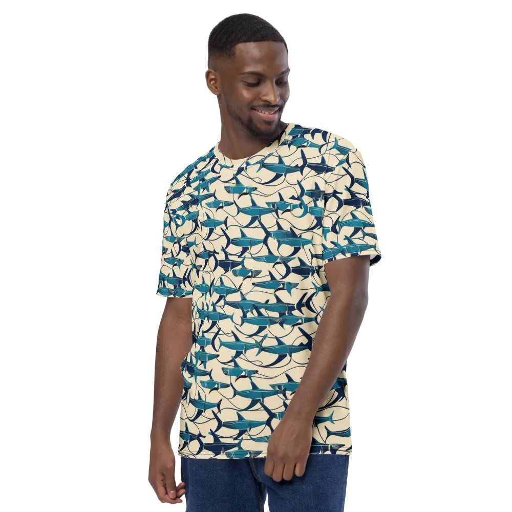 Tidal Squadron on Men's Crew Neck T-Shirt — Left