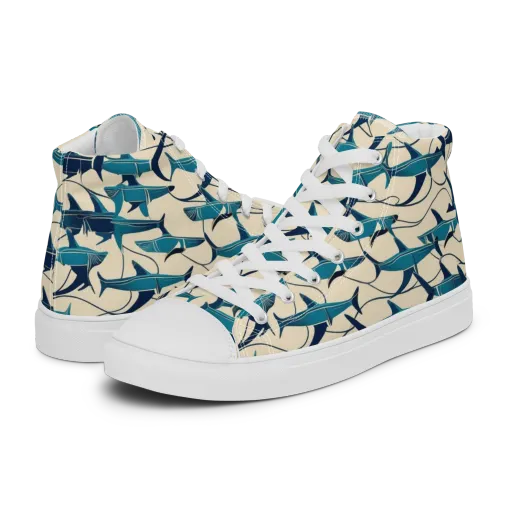Tidal Squadron on a Women's High Top Canvas Shoes