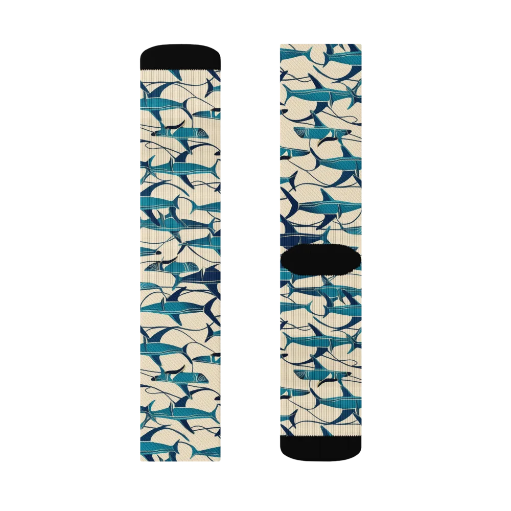 Tidal Squadron on Socks — Left Sock