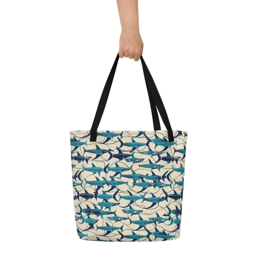 Tidal Squadron on a Large Tote Bag W/ Pocket
