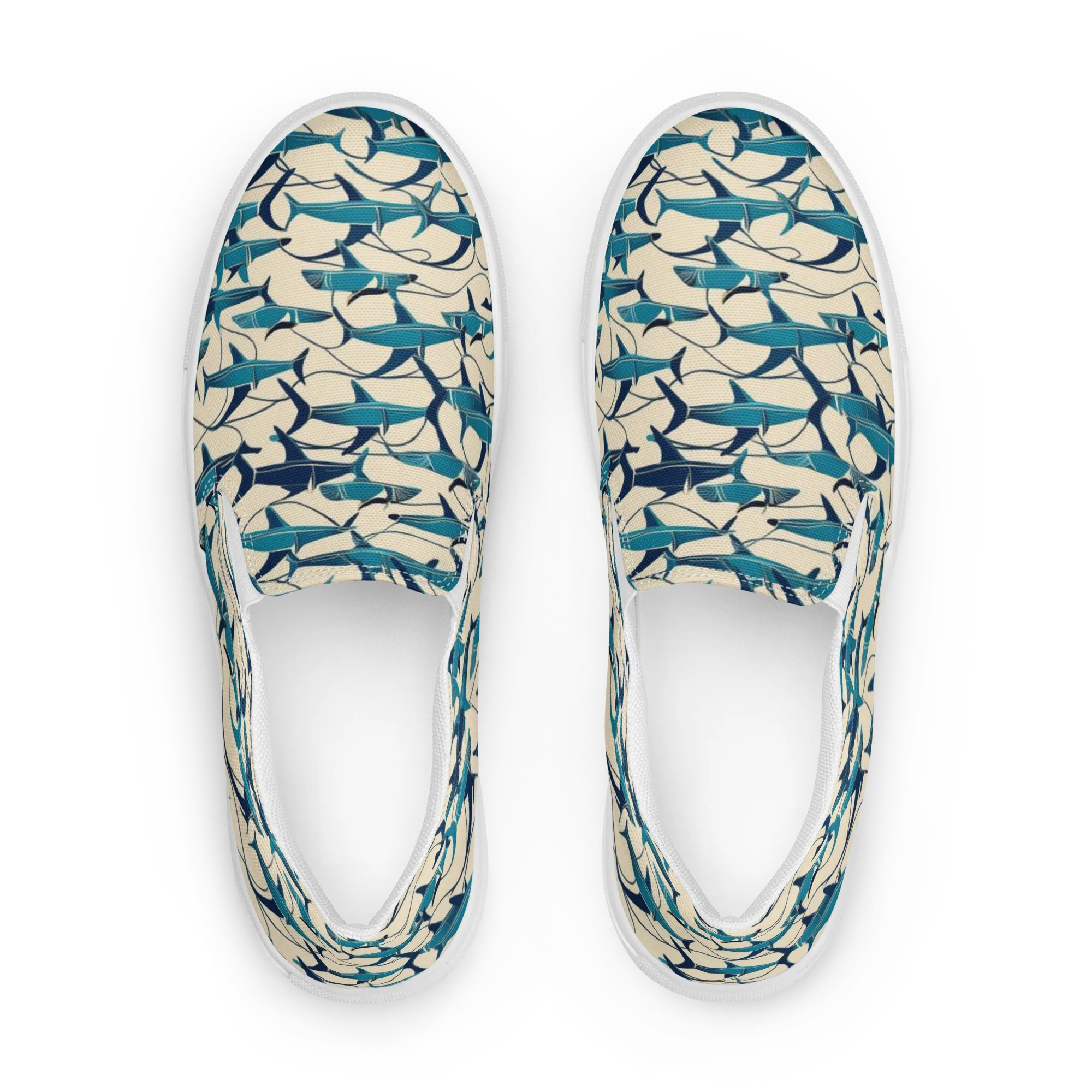 Tidal Squadron on Women's Slip-On Canvas Shoes — Front