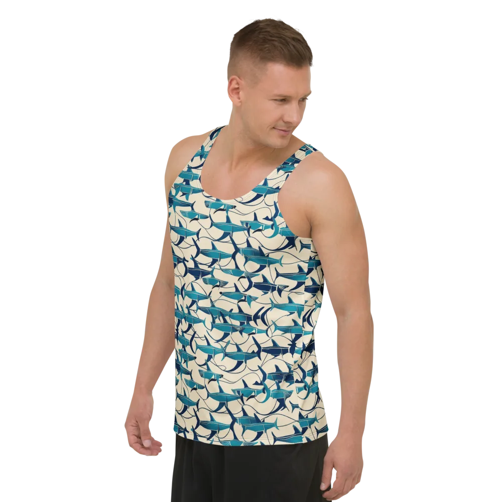 Tidal Squadron on Men's Tank Top — Left Front