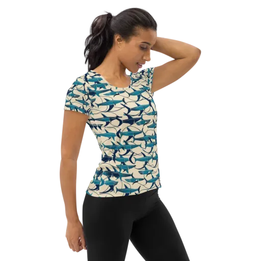 Tidal Squadron on a Women's Athletic T-Shirt