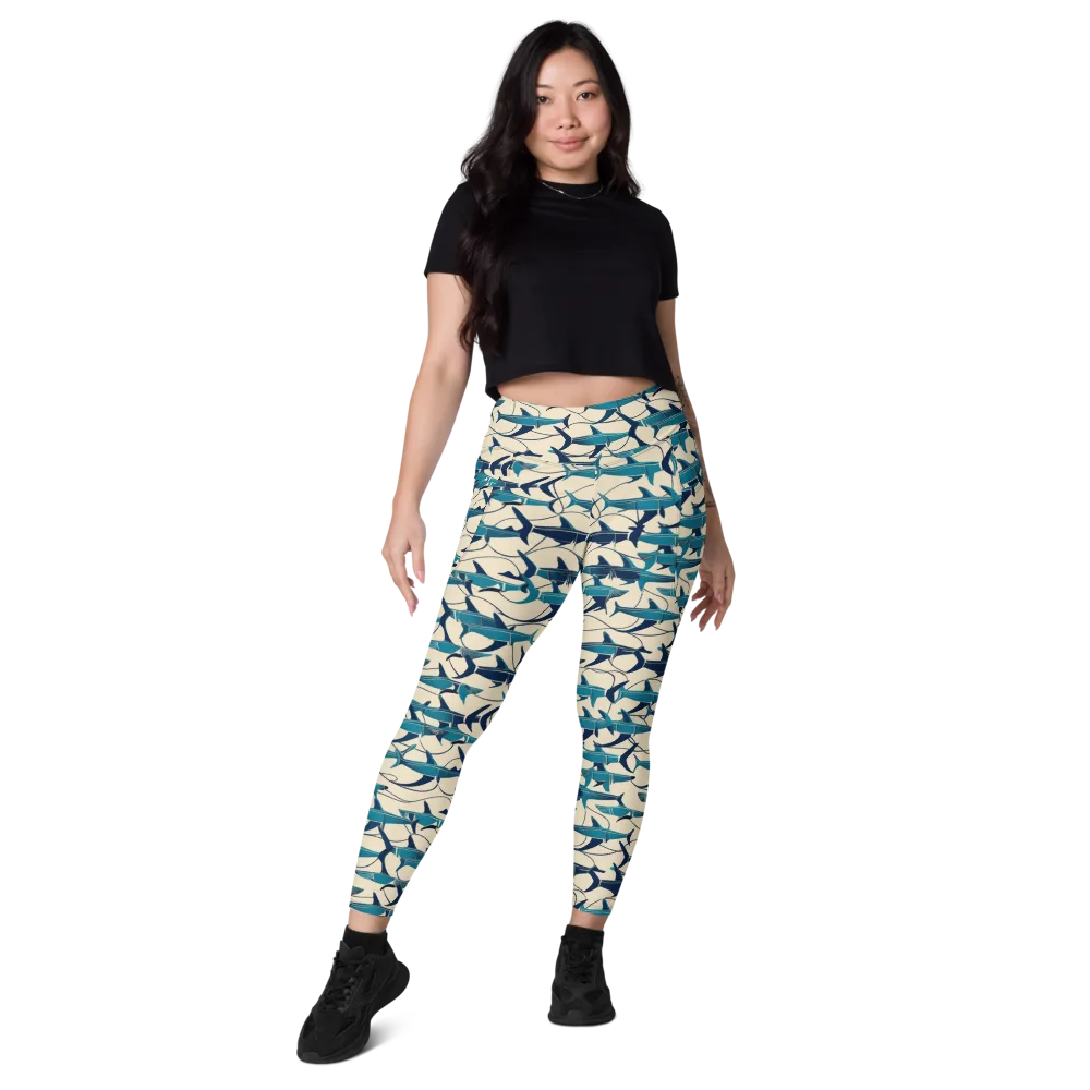Tidal Squadron on Leggings with Pockets — Front