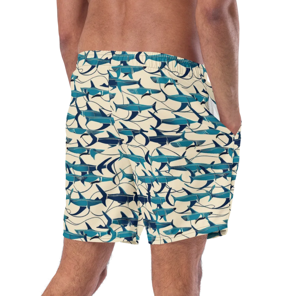 Tidal Squadron on Swim Trunks — Right Back