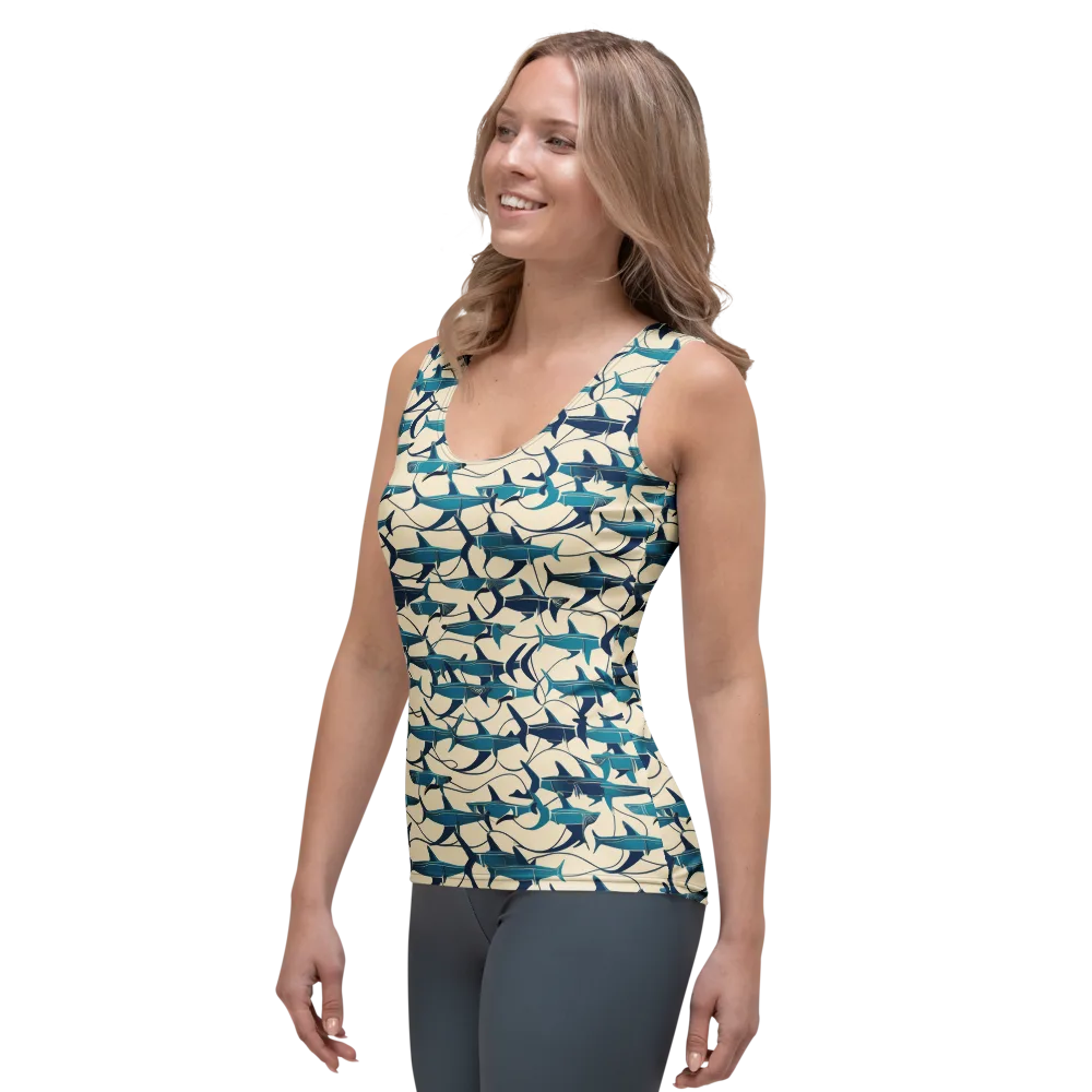 Tidal Squadron on Women's Tank Top — Left Front