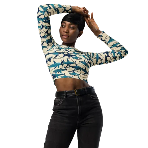Tidal Squadron on a Long Sleeve Crop Top