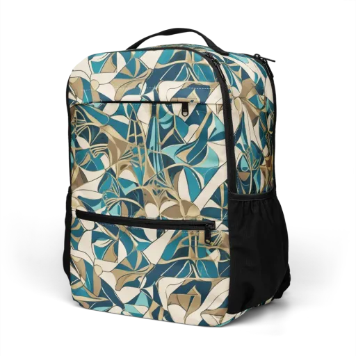 Teal Deco Garden on a Utility Backpack