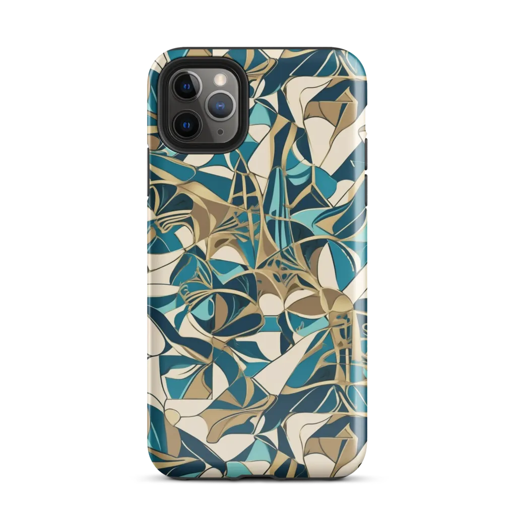 Teal Deco Garden on Tough Case for iPhone® — Front