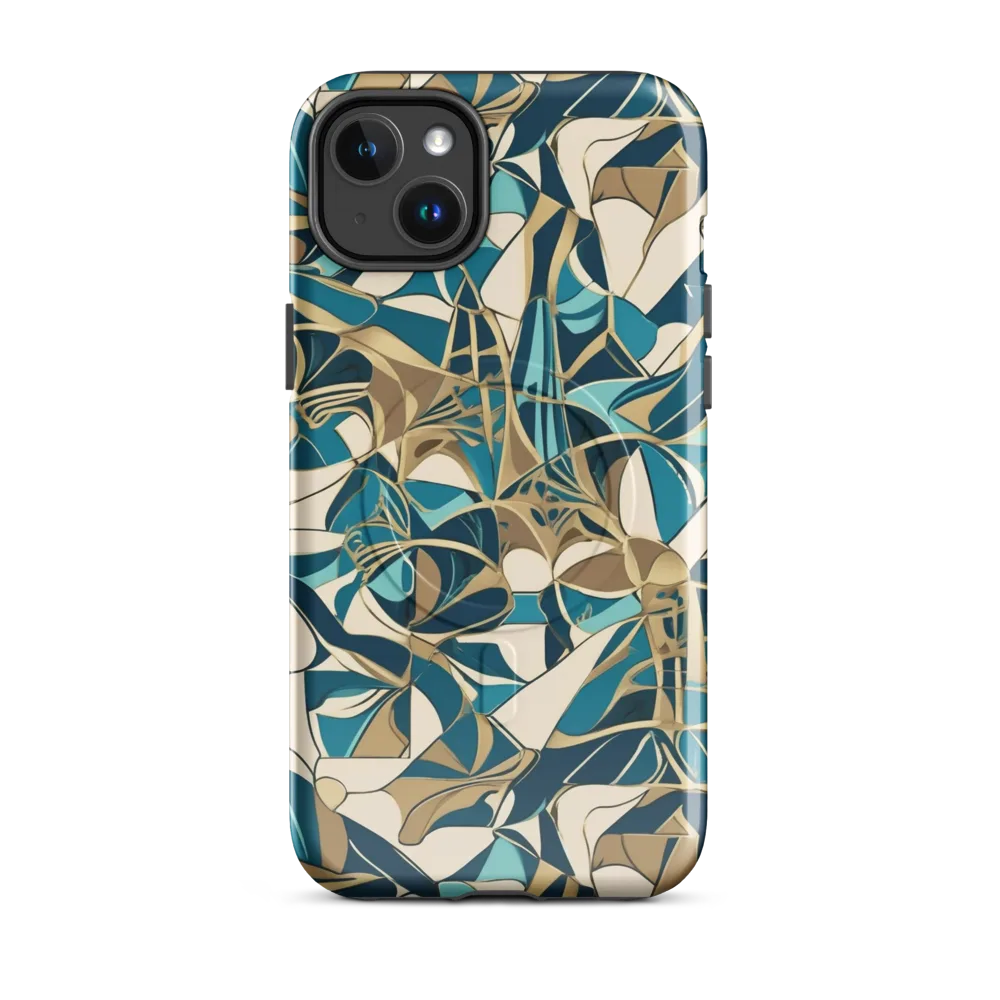 Teal Deco Garden on MagSafe Tough Case for iPhone® — Front