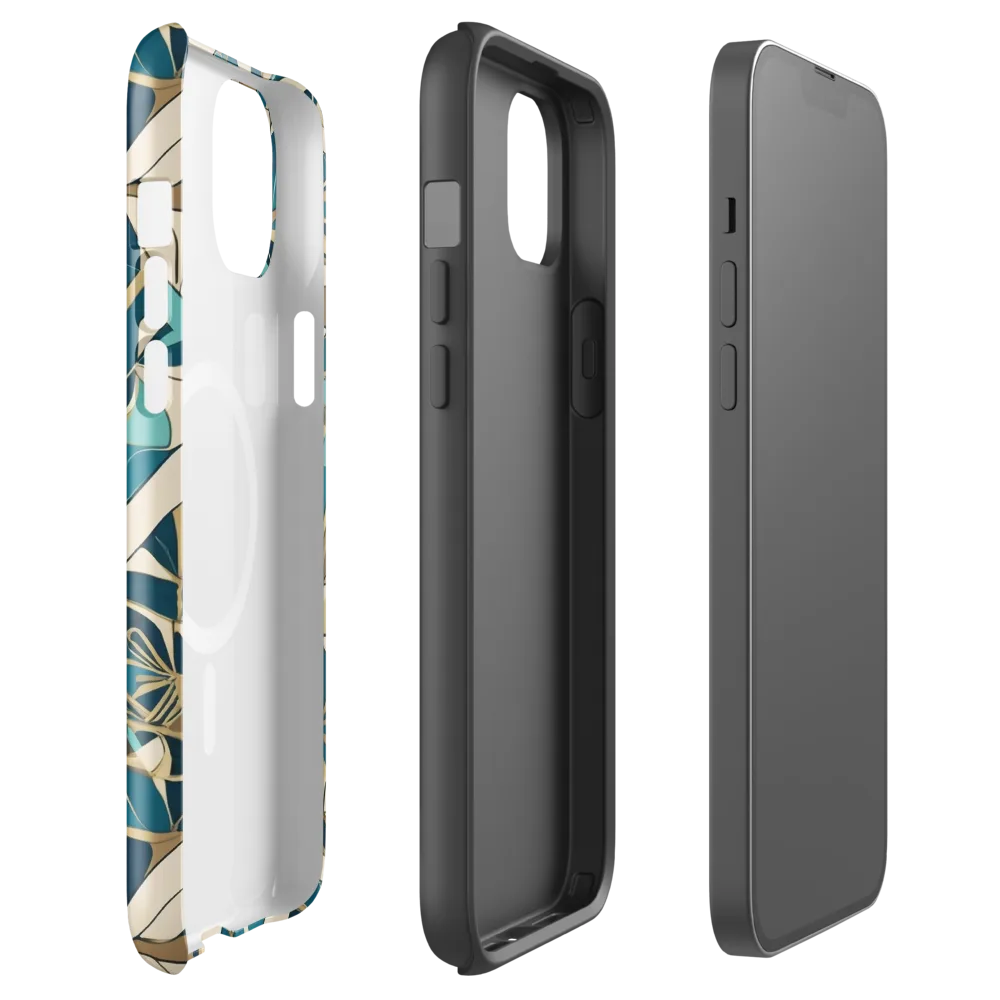 Teal Deco Garden on MagSafe Tough Case for iPhone® — Front
