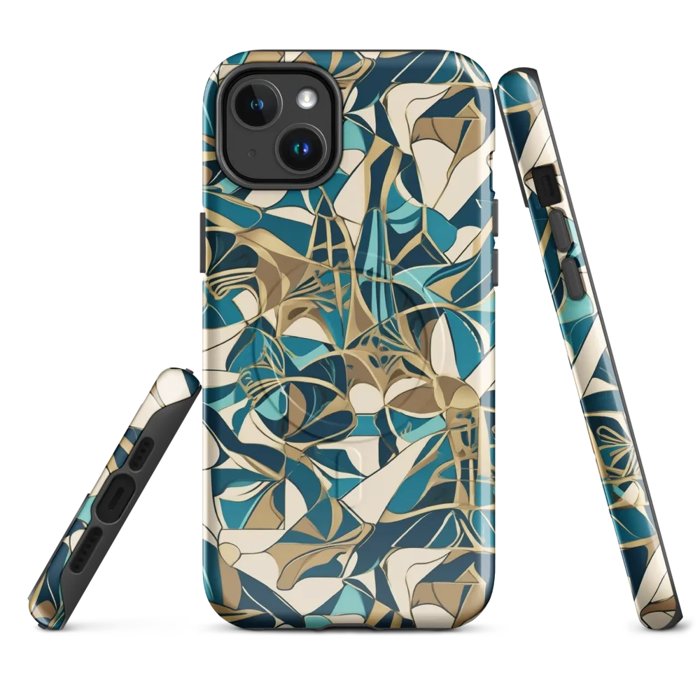 Teal Deco Garden on MagSafe Tough Case for iPhone® — Front