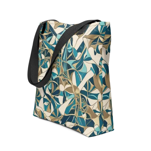 Teal Deco Garden on a Tote Bag
