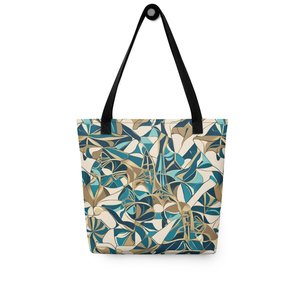 Teal Deco Garden on Tote Bag — Front