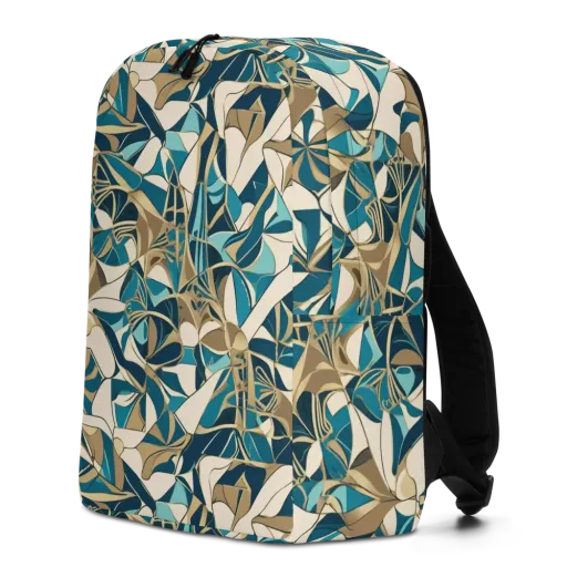Teal Deco Garden on a Minimalist Backpack