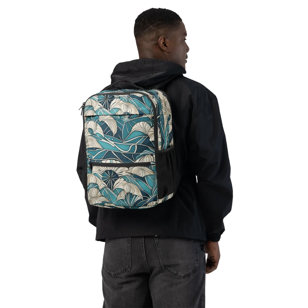 Ivory Jungle on Utility Backpack — Back