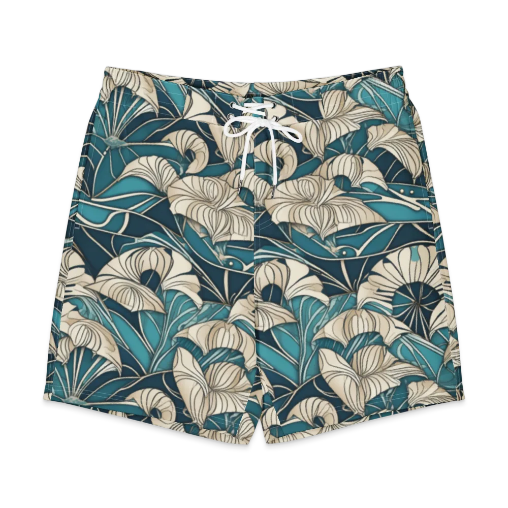 Ivory Jungle on Men's Board Shorts — Front