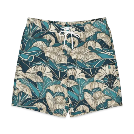 Ivory Jungle on a Men's Board Shorts
