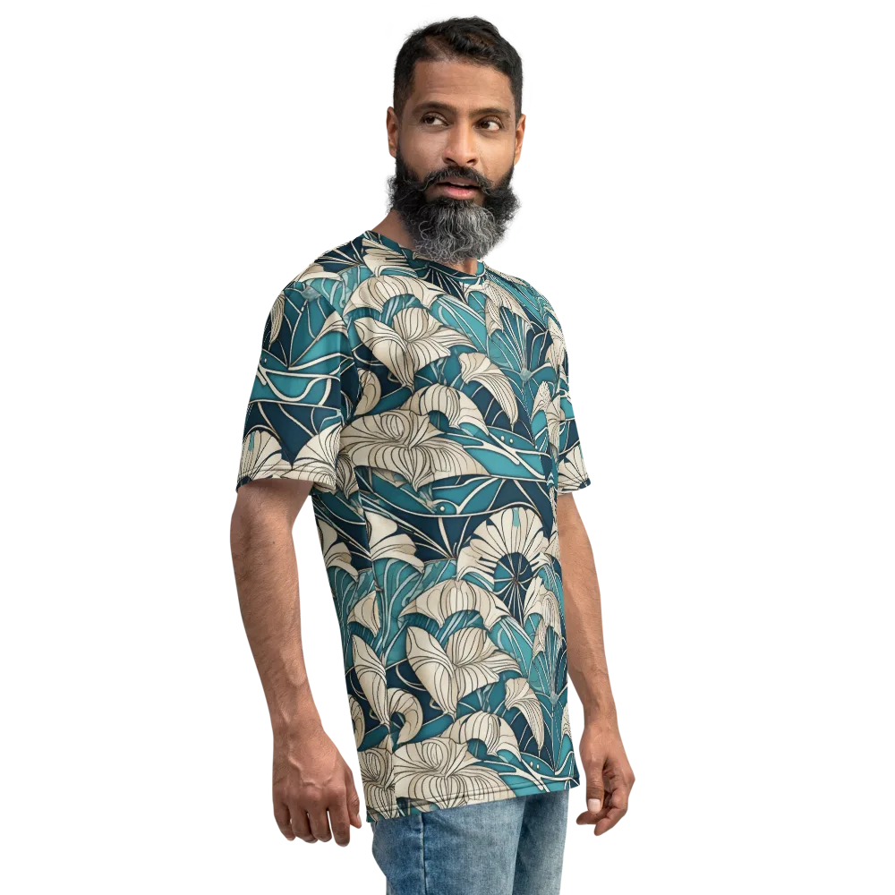 Ivory Jungle on Men's Crew Neck T-Shirt — Right