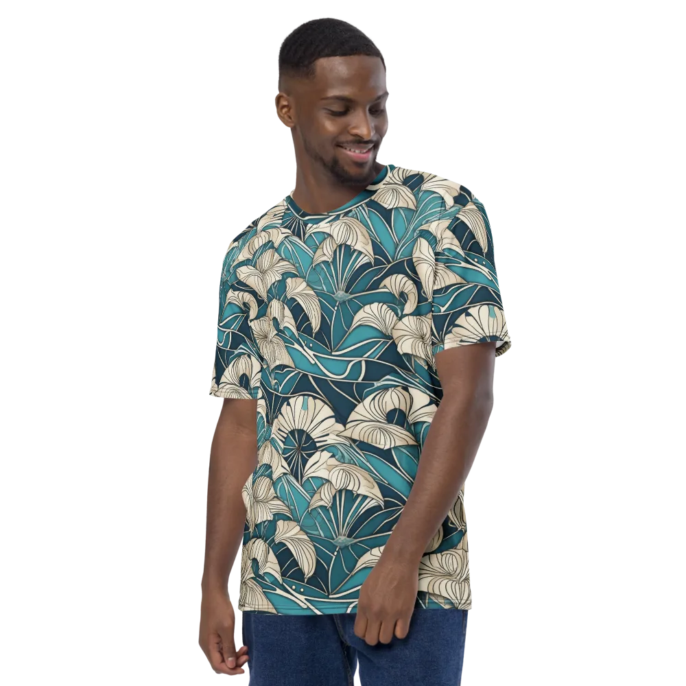 Ivory Jungle on Men's Crew Neck T-Shirt — Left