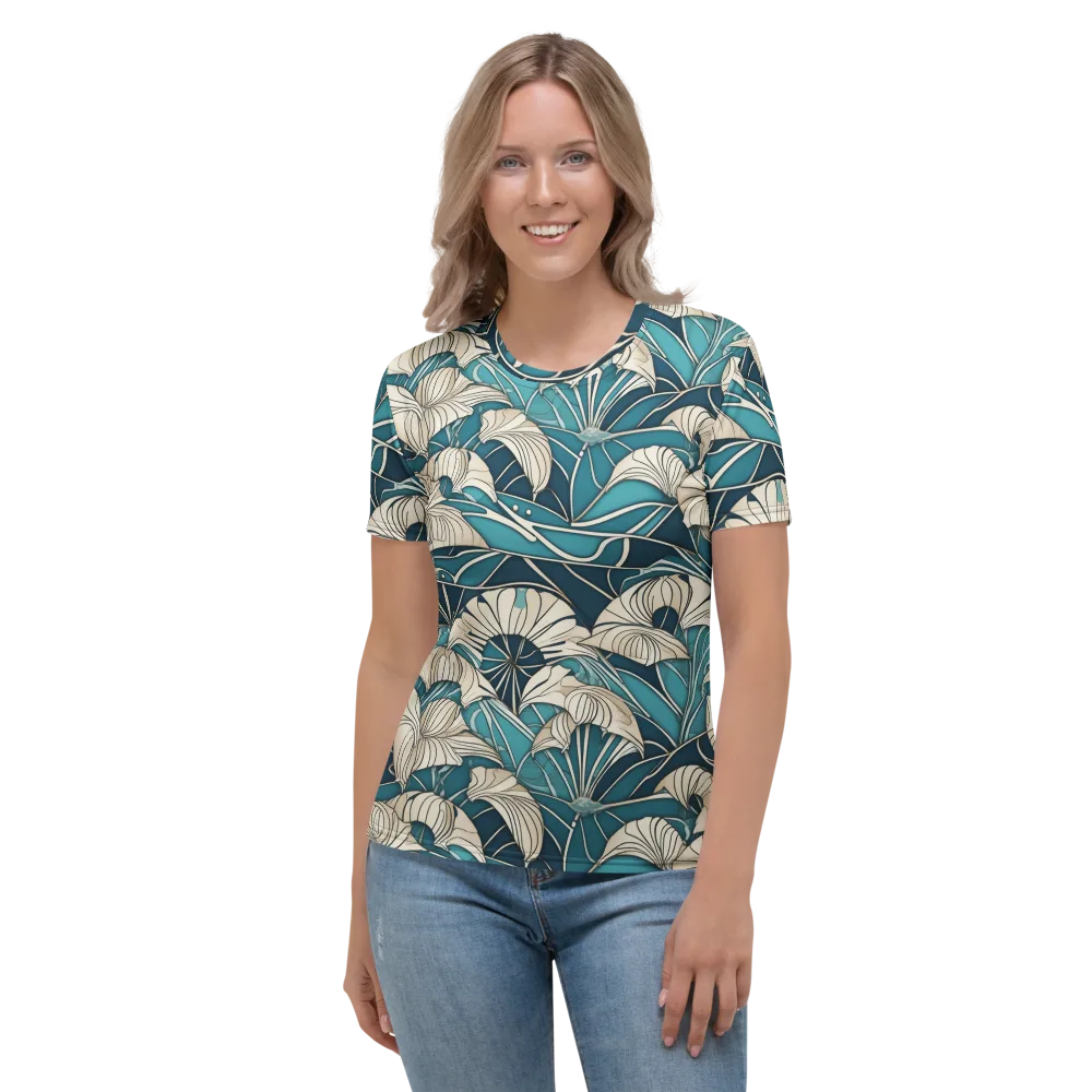 Ivory Jungle on Women's Crew Neck T-Shirt — Front