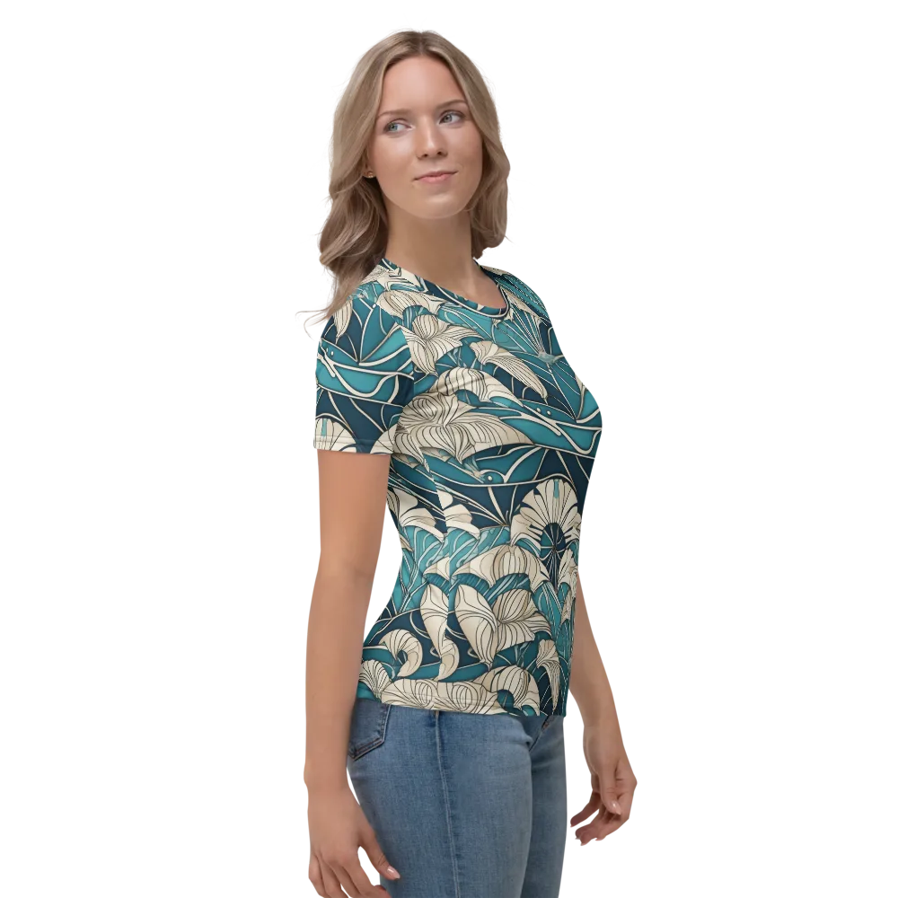 Ivory Jungle on Women's Crew Neck T-Shirt — Right