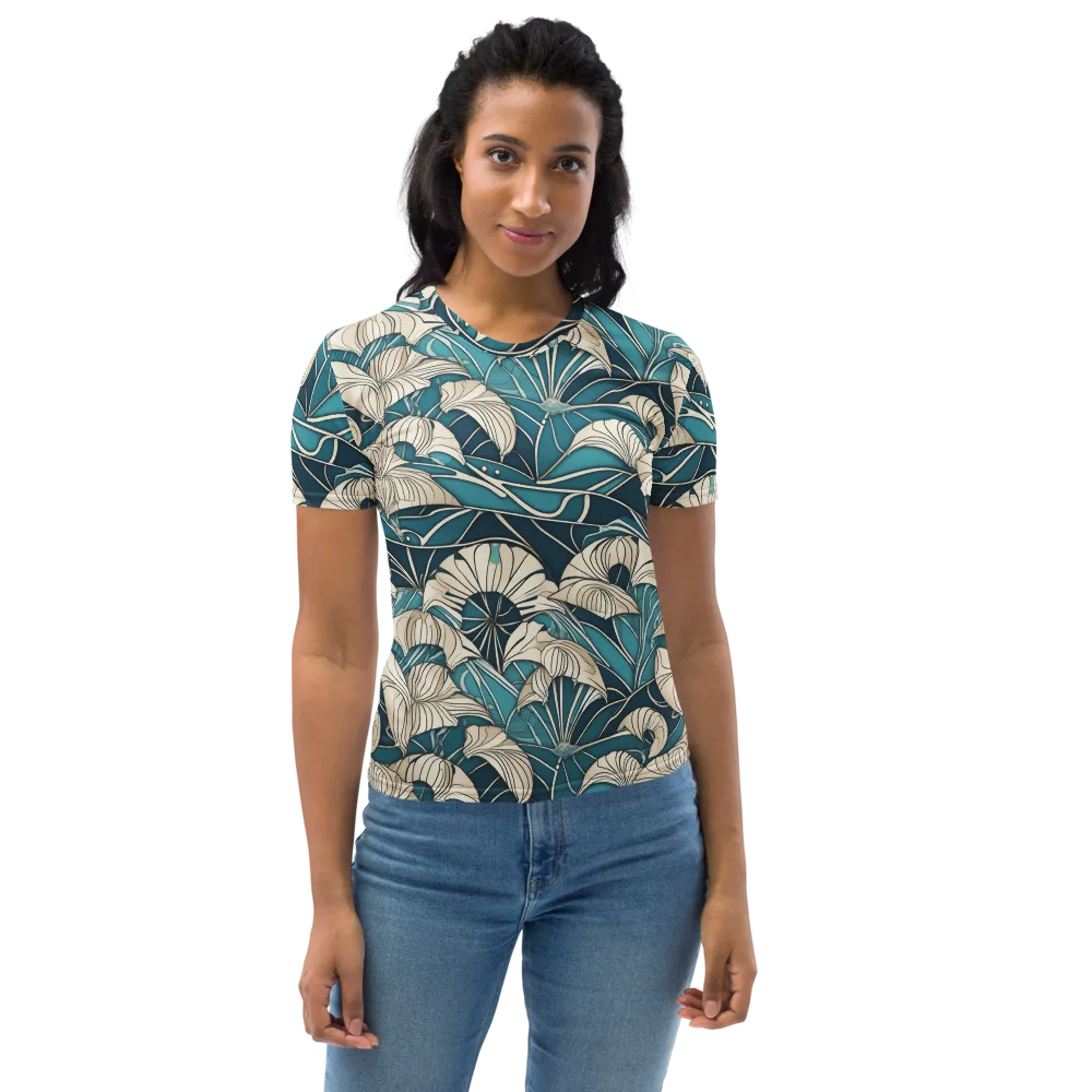Ivory Jungle on Women's Crew Neck T-Shirt — Front