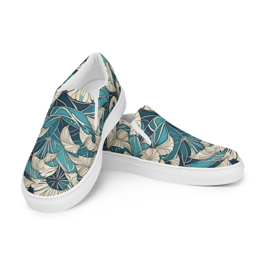 Ivory Jungle on Men's Slip-On Canvas Shoes — Left Front