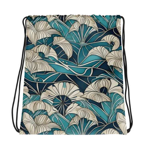Ivory Jungle on a Drawstring Bag