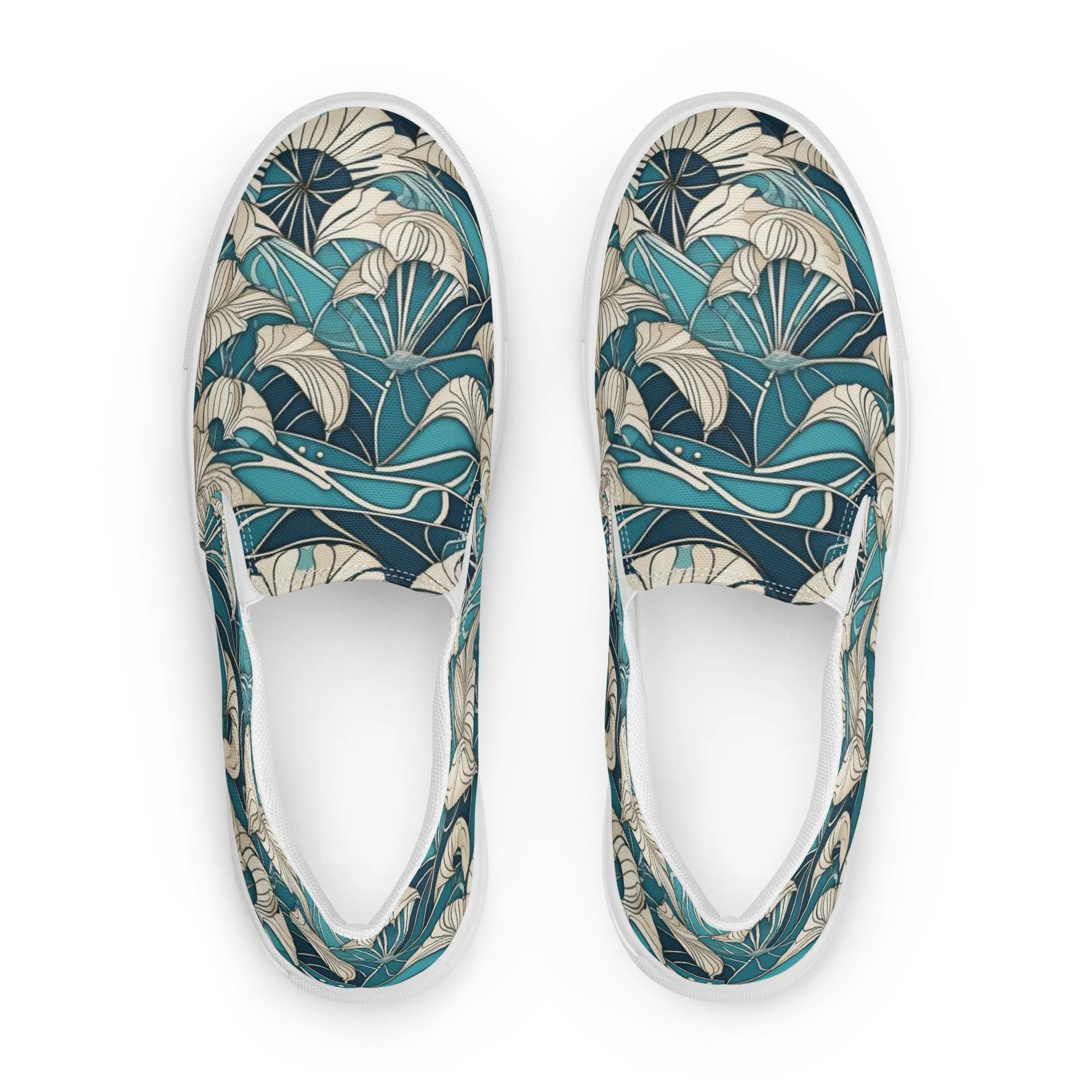 Ivory Jungle on Women's Slip-On Canvas Shoes — Front