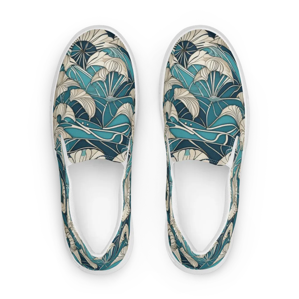 Ivory Jungle on Women's Slip-On Canvas Shoes — Front