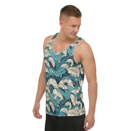 Ivory Jungle on a Men's Tank Top