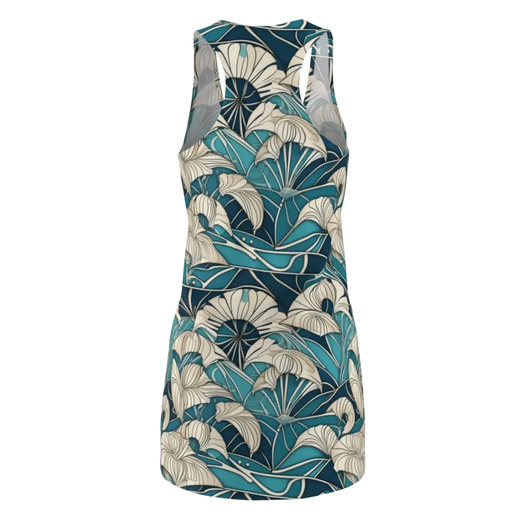 Ivory Jungle on Racerback Dress — Back