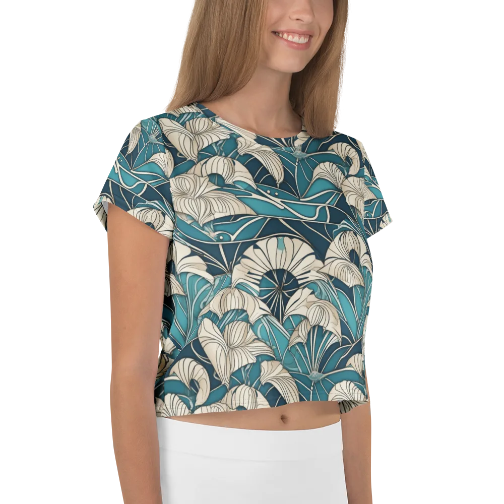 Ivory Jungle on Crop Tee — Right