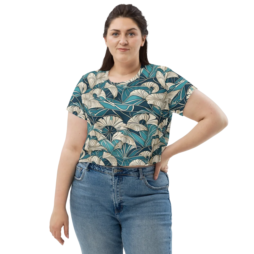 Ivory Jungle on Crop Tee — Front