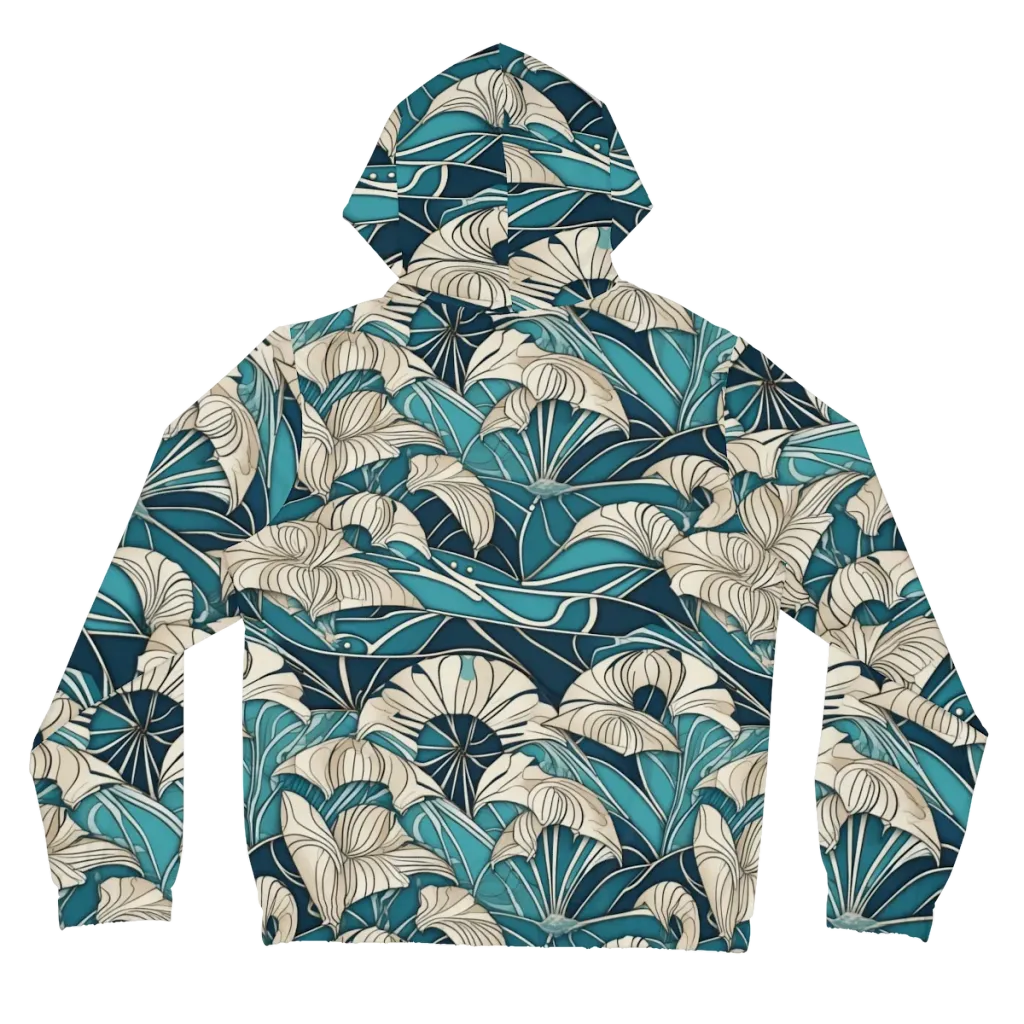 Ivory Jungle on Women's Full-Zip Hoodie — Back