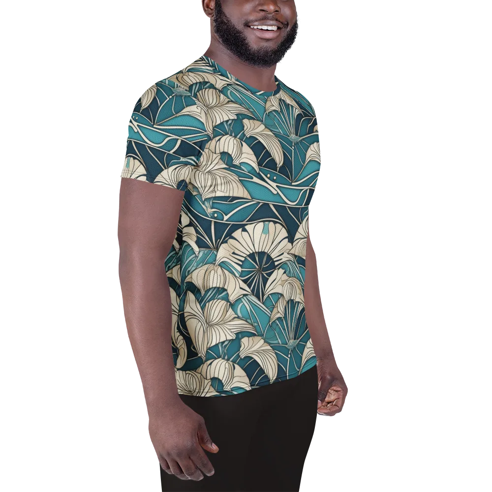 Ivory Jungle on Men's Athletic T-Shirt — Right