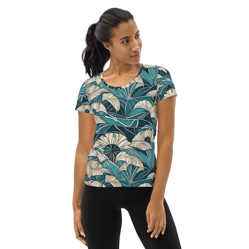Ivory Jungle on Women's Athletic T-Shirt — Front