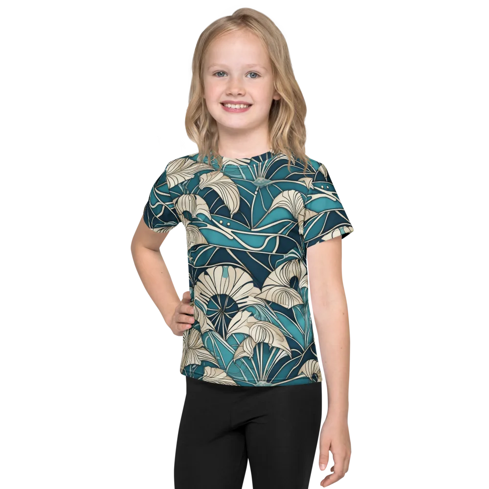 Ivory Jungle on Kids Crew Neck T-Shirt — Front