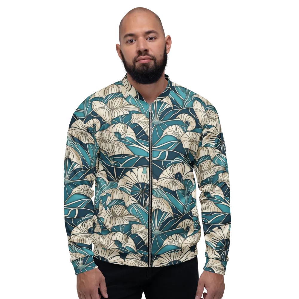 Ivory Jungle on Bomber Jacket — Front